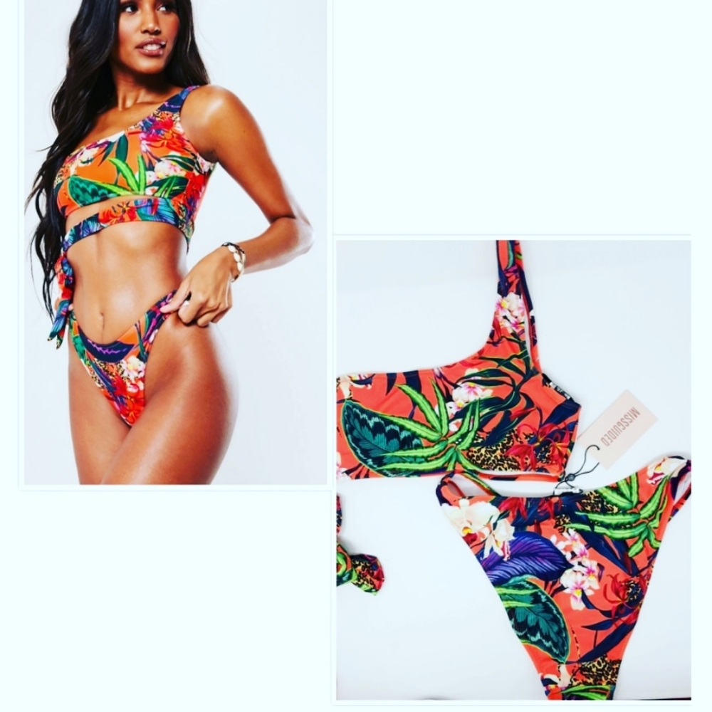 Tropical high waist bikini 8